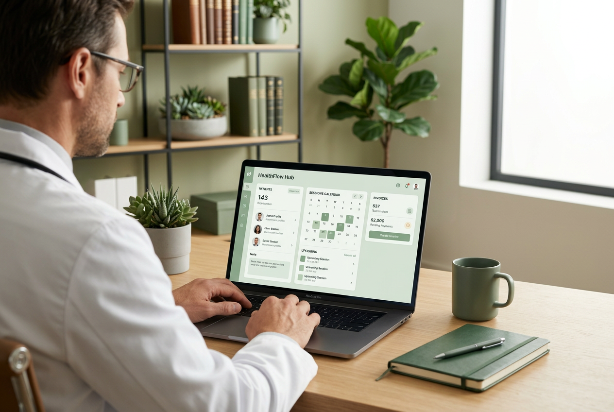 Doctor using HealthFlow Hub