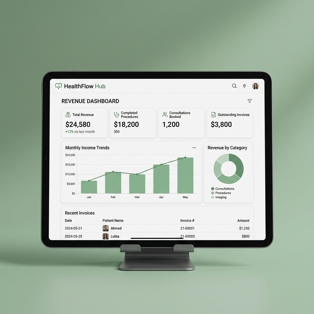HealthFlow Hub dashboard